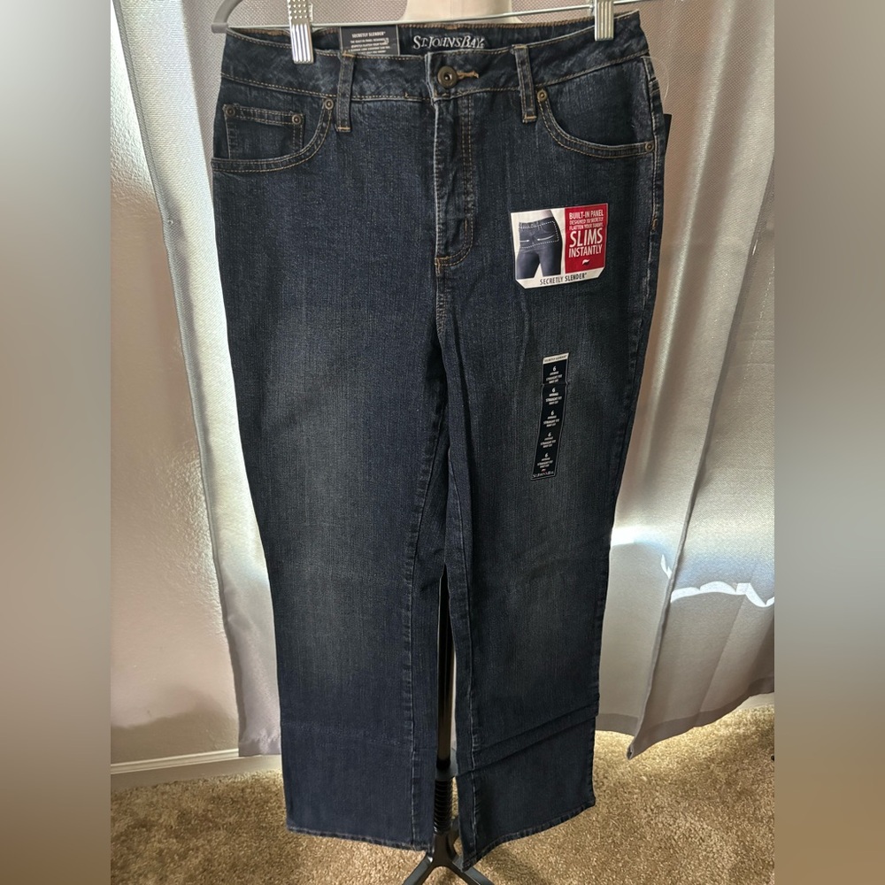 St. John's Bay Women's Straight Fit Boot Cut “Secretly Slender”Jeans